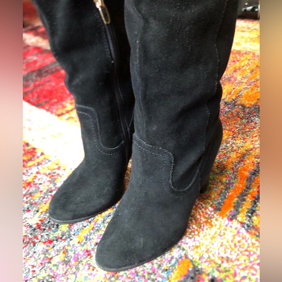 Aldo tall suede heel boots Sz 7.5 - Picture 7 of 16